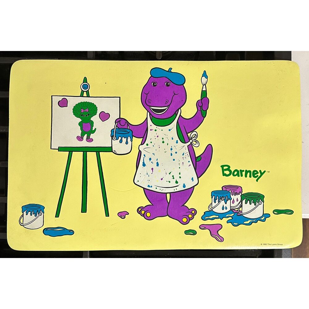 1992 Vintage Barney & Friends Placemat
